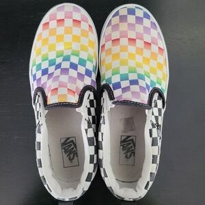 Rainbow Youth Classic Slip-On Checkerboard Shoe size 4
